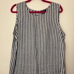 Ellen Tracy Striped Sleeveless Top